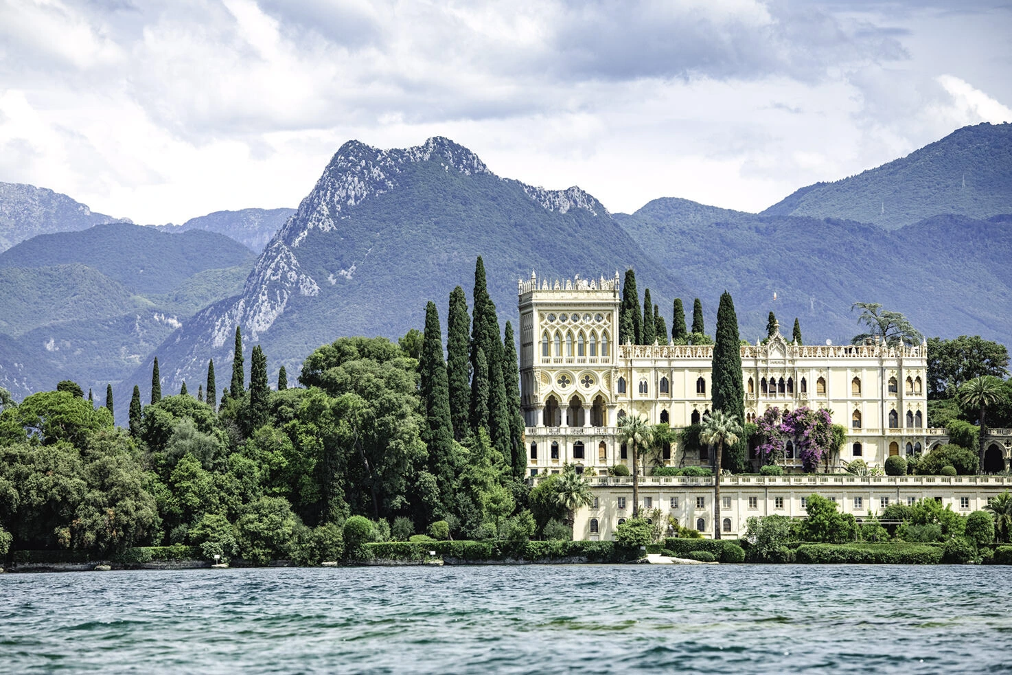Wedding venue on Lake Garda near Sirmione with historic architecture and lake views